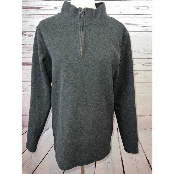 BKE 1/2 Zip Sweater Medium Dark Gray‎ Half zip Pullover Long sleeve Gray Mens - Picture 1 of 6